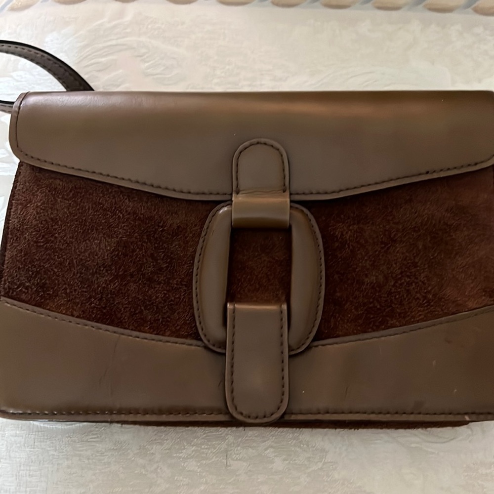 EUC Liz Claiborne Suede and Leather Handbag Clutch
